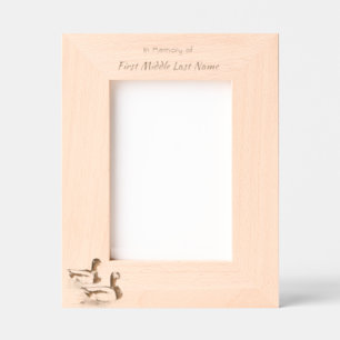 Memorial Keepsake Mallard Ducks Bird Etched Frames