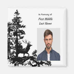 Memorial Keepsake Masculine Stag Deer Art Magnet