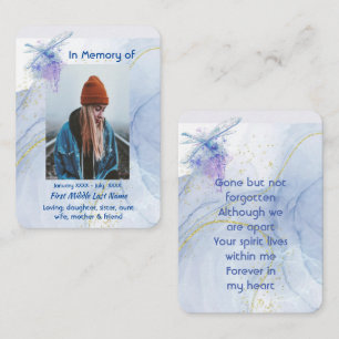 Memorial Keepsake Memorial Dragonfly  Business Card