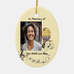  Memorial Keepsake Music Bird Ceramic Tree Decoration
