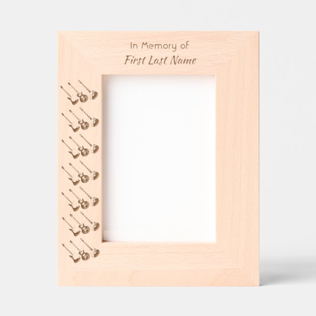 Memorial Keepsake Musician Guitar Music  Etched Frames (Front)