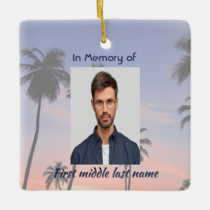 Memorial Keepsake Ocean Sea Tropical Beach Ceramic Ornament