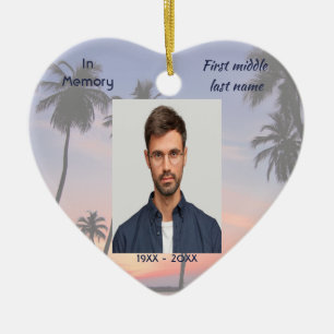 Memorial Keepsake Ocean Sea Tropical Beach Ceramic Tree Decoration
