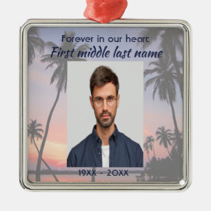 Memorial Keepsake Ocean Sea Tropical Beach Metal Tree Decoration