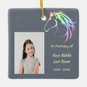 Memorial Keepsake Pastel Horse Art Ceramic Ornament