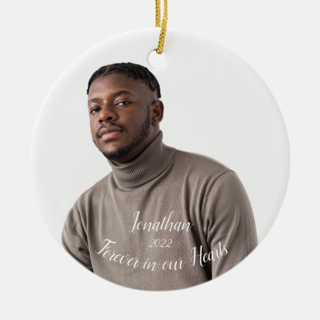 Memorial Keepsake Personalised Christmas Ornament (Front)