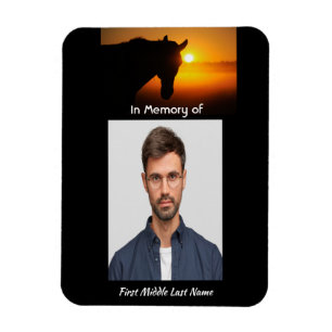  Memorial Keepsake  Photo Prayer Horse Western Magnet