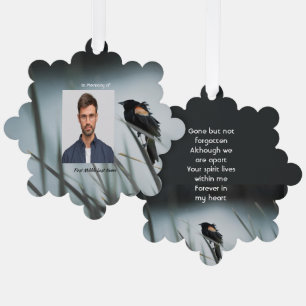 Memorial Keepsake  Red-wing Blackbird Tree Decoration Card