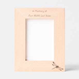 Memorial Keepsake Remembrance Custom Dragonfly Etched Frames