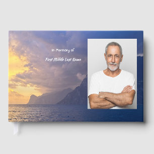 Memorial Keepsake Sea Sky Cloud Island Guest Book