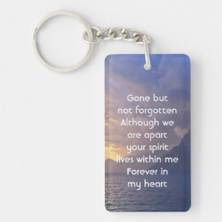 Memorial Keepsake Sea Sky Cloud Island Key Ring