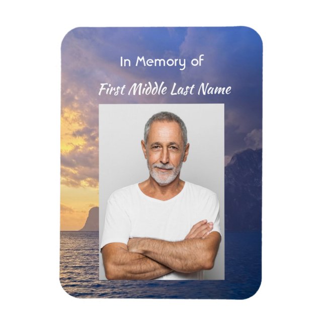 Memorial Keepsake Sea Sky Cloud Island  Magnet (Vertical)