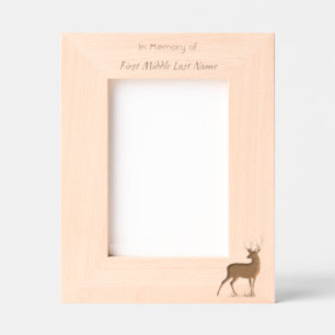 Memorial Keepsake  Stag Deer Outdoorsman  Etched Frames