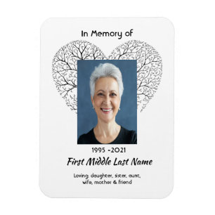 Memorial Keepsake Tree Life Heart Love Magnet
