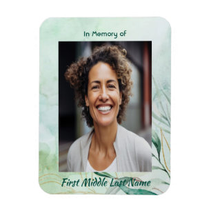 Memorial Keepsake Watercolor Foliage Magnet