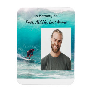  Memorial Keepsake  Wave Surfer Water Magnet