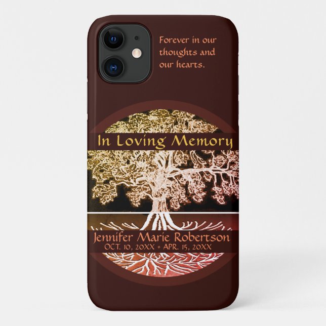 Memorial Keepsake with Name Case-Mate iPhone Case (Back)