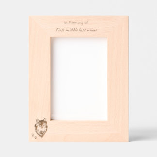Memorial Keepsake Wolf Wolves Animal Etched Frames