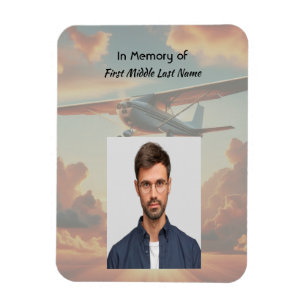 Memorial Keepsakes Pilot Airplane Sunset Magnet