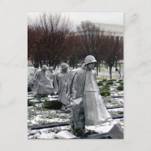 memorial korean soldiers postcard