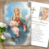 Memorial Loss Holy Rosary Prayer Sympathy Cards