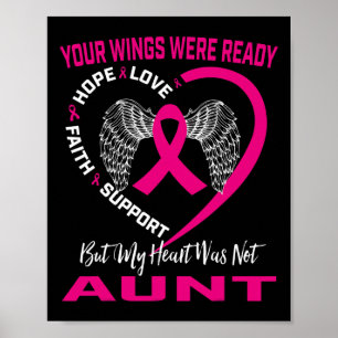 Memorial Loss Of Aunt Pink Breast Cancer Awareness Poster