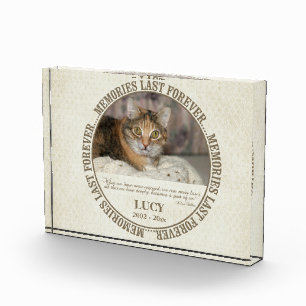 Memorial - Loss of Cat - Custom Name Photo Block