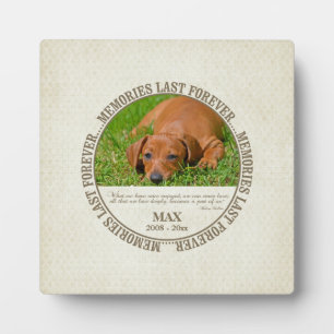 Memorial - Loss of Dog - Custom Photo/Name Plaque
