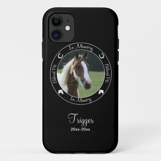 Memorial - Loss of Horse - Custom Photo/Name Case-Mate iPhone Case (Back)