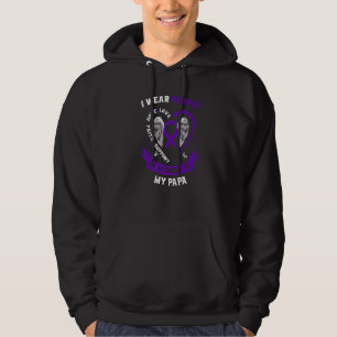 Memorial  Loss of Papa Epilepsy Awareness Purple R Hoodie