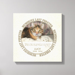 Memorial - Loss of Pet Custom Photo / Name Canvas Print