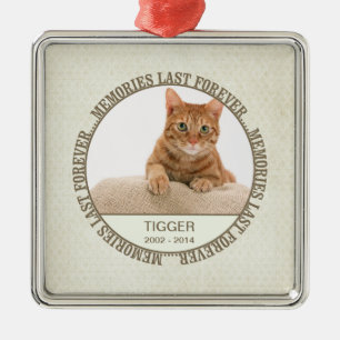 Memorial - Loss of Pet - Custom Photo/Name Metal Tree Decoration