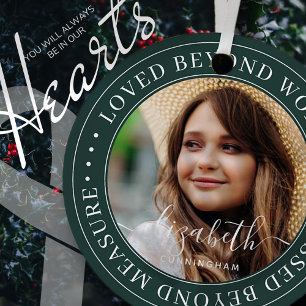 Memorial Loved Beyond Words Elegant Chic Metal Tree Decoration