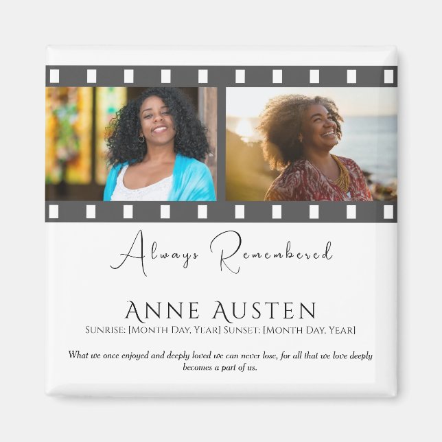 Memorial Magnet – Personalized Tribute Keepsake (Front)