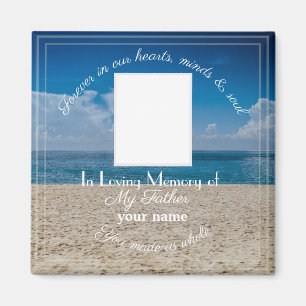 Memorial Magnet with text - Beach