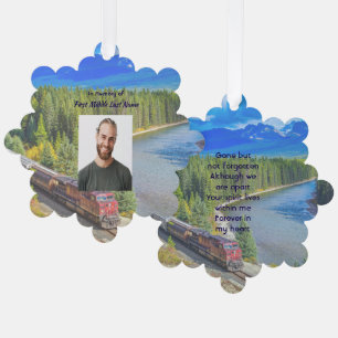 Memorial Memory Card Train Rail Tram Railway