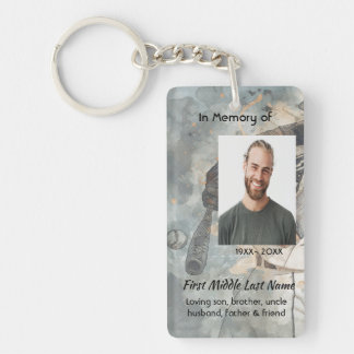  Memorial Memory Keepsake card  Baseball Sport Key Ring