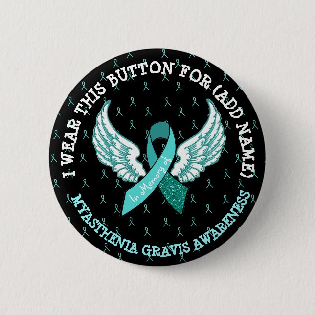 Memorial MG Warrior Awareness Ribbon Button (Front)