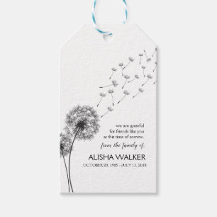  Memorial Minimalism Botanicals Flower Dandelion Gift Tags