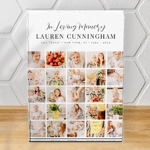 Memorial Minimalist Modern Simple 25 Collage Photo Block