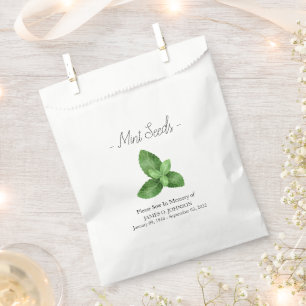 Memorial Mint Seed Funeral  Favour Bags