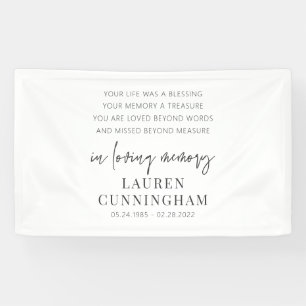 Memorial Modern Elegant Simple Chic Banner