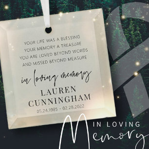 Memorial Modern Elegant Simple Chic Glass Tree Decoration