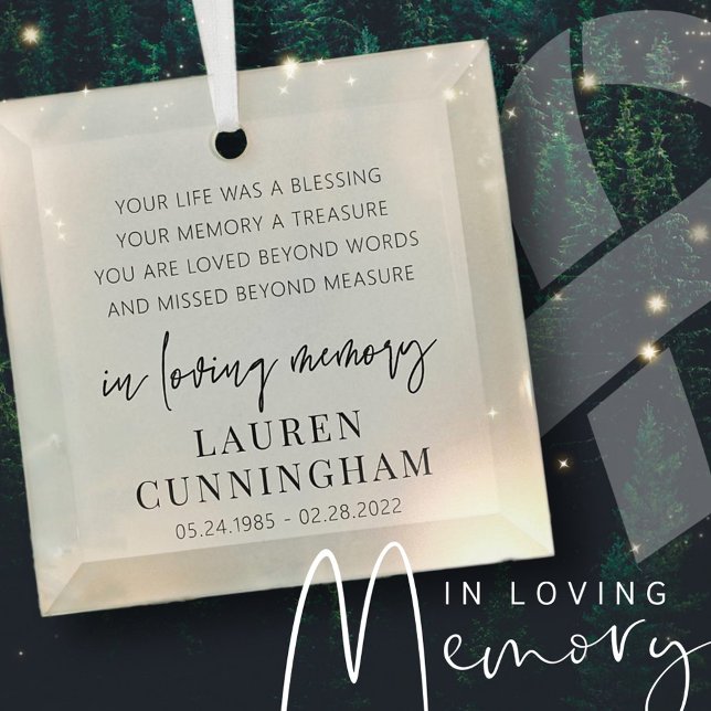 Memorial Modern Elegant Simple Chic Glass Tree Decoration (Creator Uploaded)