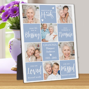 Memorial Modern Personalised Family Multi Photo Plaque