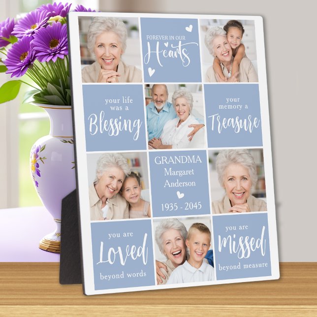 Memorial Modern Personalised Family Multi Photo Plaque (Creator Uploaded)