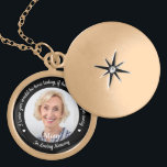 Memorial Modern Photo Heaven Personalised Wedding  Gold Plated Necklace<br><div class="desc">Add the finishing touch to your wedding bouquet with this custom photo wedding memorial charm necklace. Quote: " I know you would be here today, if heaven wasn't so far away... In Loving Memory" Personalise with you loved ones photo. This wedding memorial necklace charm is perfect in memory of dad,...</div>