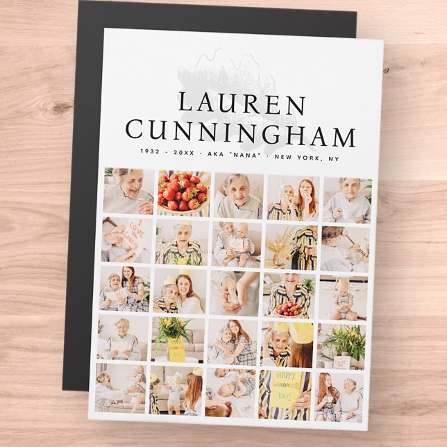 Memorial Modern Simple Foliage 25 Photo Collage (Creator Uploaded)