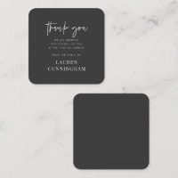 Memorial Modern Simple Minimalist Chic Thank You