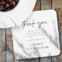 Memorial Modern Simple Minimalist Chic Thank You